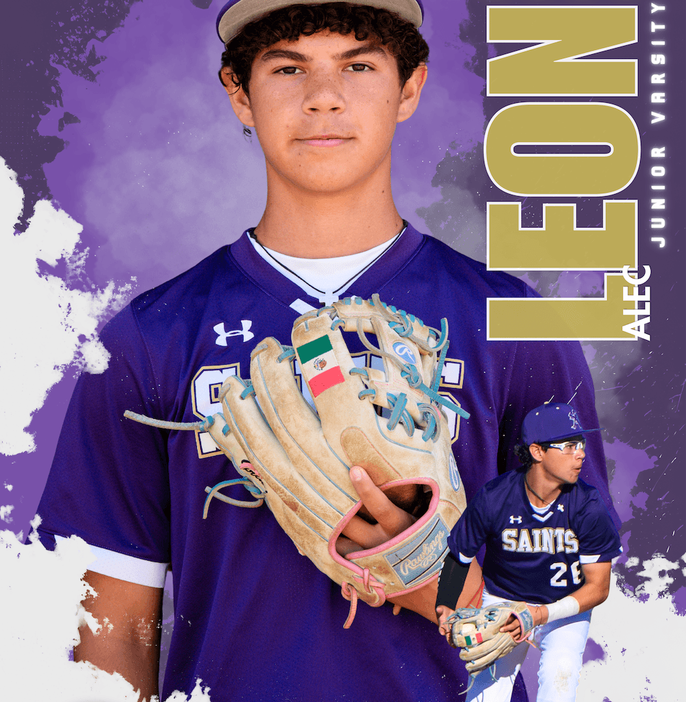 baseball player posing for a media day portrait